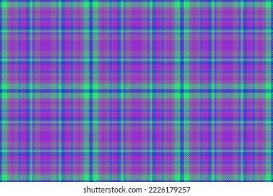 Tartan fabric texture. Vector pattern textile. Seamless plaid background check in blue and green colors.