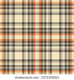 Tartan fabric vector of background seamless textile with a plaid pattern texture check in light and grey colors.