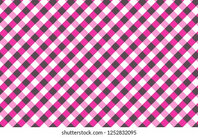 Tartan, gingham pattern for plaid,Vector illustration.EPS 10.Magenta and white checkered tablecloth background.Texture from rhombus for - plaid, tablecloths, clothes, shirts, dresses, paper, bedding.