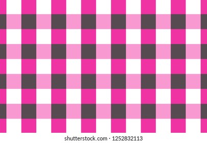 Tartan, gingham pattern for plaid,Vector illustration.EPS 10.Magenta and white checkered tablecloth background.Texture from rhombus for - plaid, tablecloths, clothes, shirts, dresses, paper, bedding.