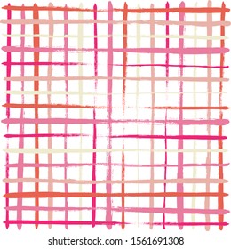 tartan girly backdrop, plaid print, checkered summer paint brush strokes. Gingham. Rhombus and squares texture for textile:  tablecloths, bedding, blankets.