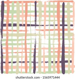 tartan girly backdrop, plaid print, checkered summer paint brush strokes. Gingham. Rhombus and squares texture for textile:  tablecloths, bedding, blankets.