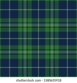 Tartan green and blue  pattern.Texture for plaid, tablecloths, clothes, shirts, dresses, paper, bedding, blankets, quilts and other textile products. Vector illustration EPS 10