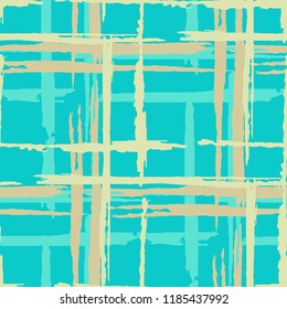 Tartan. Grunge Background with Stripes. Abstract Texture with Horizontal and Vertical Dry Brush Strokes. Scribbled Grunge Rapport for Wallpaper, Print, Textile. Scottish Motiff. Vector Texture.