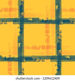 Tartan. Grunge Background with Stripes. Abstract Texture with Horizontal and Vertical Strokes. Scribbled Grunge Rapport for Wallpaper, Print, Cotton. Scottish Ornament. Vector Texture.