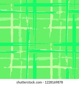 Tartan. Grunge Background with Stripes. Abstract Texture with Horizontal and Vertical Dry Brush Strokes. Scribbled Grunge Rapport for Chintz, Curtain, Paper. Scottish Motiff. Vector Texture.
