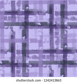 Tartan. Grunge Background with Stripes. Abstract Texture with Horizontal and Vertical Strokes. Scribbled Grunge Motif for Linen, Paper, Tablecloth. Irish Ornament. Vector Texture.