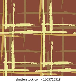 Tartan. Grunge Background with Stripes. Abstract Texture with Horizontal and Vertical Dry Brush Strokes. Scribbled Grunge Motif for Wallpaper, Print, Cotton. Scottish Motiff. Vector Texture.