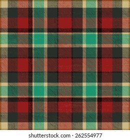 Tartan inspired grunge plaid pattern background 1