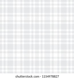 Tartan light gray seamless vector pattern. Checkered plaid texture. Geometrical simple square background for fabric textile cloth, clothing, shirts shorts dress blanket, wrapping design