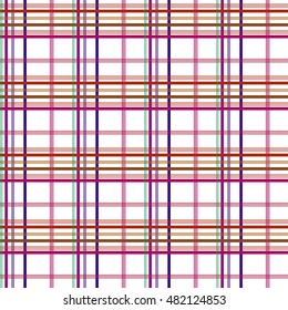 Tartan light seamless pattern. Fashion graphic background design. Modern stylish abstract texture. Colorful template for prints, textiles, wrapping, wallpaper, website. VECTOR illustration