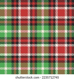 Tartan or Madras pattern, Xmas plaid pattern vector illustration