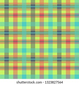 Tartan multicolor seamless vector pattern