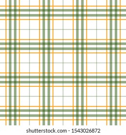 Tartan orange and green pattern.Texture for plaid, tablecloths, clothes, shirts, dresses, paper, bedding, blankets, quilts and other textile products. Vector illustration EPS 10
