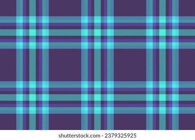 Tartan Muster Hintergrund der Schachnahtlosen Plaid mit einem Texturgewebe Vektor Textilien in violett-und Tealönen.