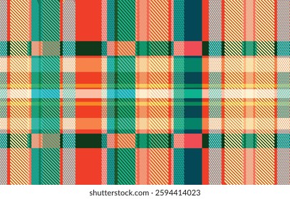 Tartan pattern background. Tartan, plaid pattern background. Retro style. Fashion illustration, vector Wallpaper. Textiles. Bright plaid fabric background