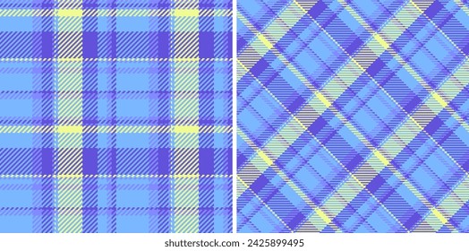 Fondo de patrón de tartán de textura sin costuras a cuadros con un vector textil de tela a cuadros. Set en colores alegres para estilosos trajes de poncho.