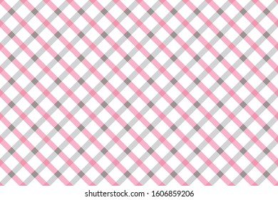 Tartan pattern background seamless with stripes pink and gray tones. Checkered texture plaid pattern.