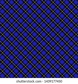 Tartan Pattern in Black and Blue. Texture for plaid, tablecloths, clothes, shirts, dresses, paper, bedding, blankets, quilts and other textile products. Vector illustration EPS 10