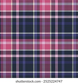 padrão de tartã com cores preto e rosa