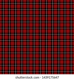 Tartan Pattern in Black and Red. Texture for plaid, tablecloths, clothes, shirts, dresses, paper, bedding, blankets, quilts and other textile products. Vector illustration EPS 10