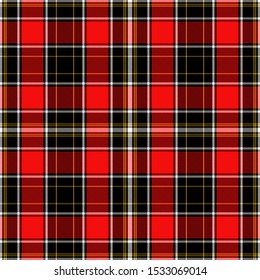 Tartan Pattern in Black and Red. Texture for plaid, tablecloths, clothes, shirts, dresses, paper, bedding, blankets, quilts and other textile products. Vector illustration EPS 10