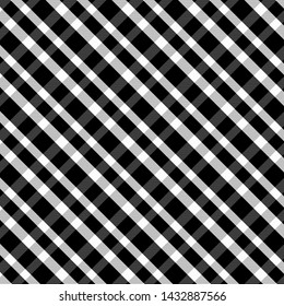Tartan Pattern in Black White . Texture for plaid, tablecloths, clothes, shirts, dresses, paper, bedding, blankets, quilts and other textile products. Vector illustration EPS 10