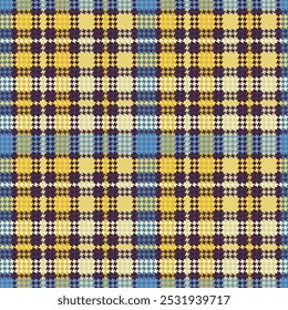 padrão de tartã com cores azul e amarela