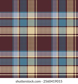 tartan pattern with brown and blue colors