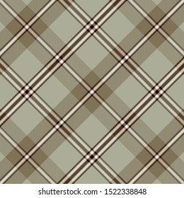 Tartan Pattern in Brown and Grey. Texture for plaid, tablecloths, clothes, shirts, dresses, paper, bedding, blankets, quilts and other textile products. Vector illustration EPS 10