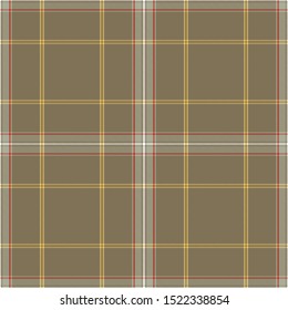 Tartan Pattern Brown. Texture for plaid, tablecloths, clothes, shirts, dresses, paper, bedding, blankets, quilts and other textile products. Vector illustration EPS 10