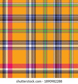 Tartan pattern classical. Abstract seamless checkered pattern. Colored Scottish cage. Vector graphics printing on fabrics, shirts and textiles.