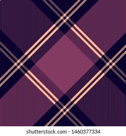 Tartan Pattern in Dark Blue and Violet . Texture for plaid, tablecloths, clothes, shirts, dresses, paper, bedding, blankets, quilts and other textile products. Vector illustration EPS 10