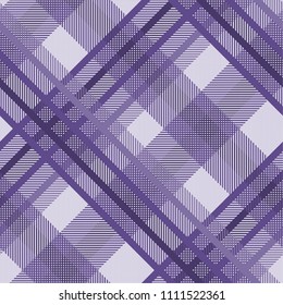 Tartan pattern fabric seamless. Purple and Ultra Violet on purple background,Pantone Style.