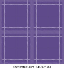 Tartan pattern fabric seamless. Purple and Ultra Violet on purple background