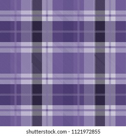 Tartan pattern fabric seamless. Purple and Ultra Violet tone.