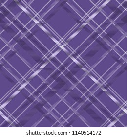 Tartan pattern fabric seamless. Purple and Ultra Violet tone.