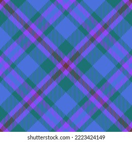 Tartan pattern fabric. Texture seamless check. Textile background plaid vector in red and turquoise colors.