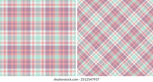 Tartan pattern fabric of vector texture background with a textile plaid check seamless. Set in light colors. Trendy everyday bags for women.