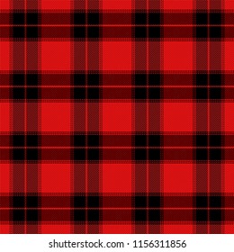 Tartan pattern. Gabardine fabric. Scottish cage. Scottish red and white checkered background. Scottish plaid in red and white tones. Vector illustration