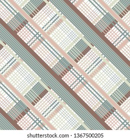 Tartan pattern. Geometric elements for fabric, textile 