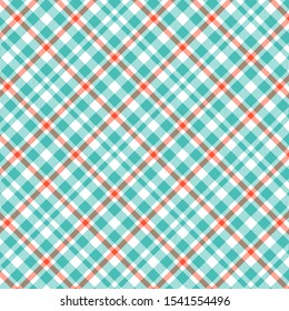 Tartan  Pattern in Green and Orange. Texture for plaid, tablecloths, clothes, shirts, dresses, paper, bedding, blankets, quilts and other textile products. Vector illustration EPS 10