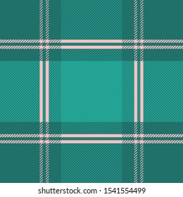 Tartan  Pattern in Green. Texture for plaid, tablecloths, clothes, shirts, dresses, paper, bedding, blankets, quilts and other textile products. Vector illustration EPS 10