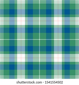 Tartan  Pattern in Green. Texture for plaid, tablecloths, clothes, shirts, dresses, paper, bedding, blankets, quilts and other textile products. Vector illustration EPS 10