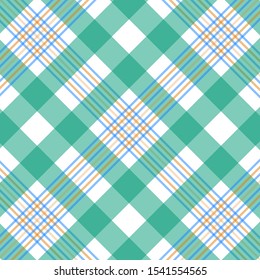 Tartan  Pattern in Green. Texture for plaid, tablecloths, clothes, shirts, dresses, paper, bedding, blankets, quilts and other textile products. Vector illustration EPS 10