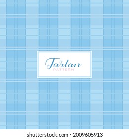 Patrón de tartán con colores azul claro