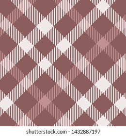 Tartan Pattern in Light Pink . Texture for plaid, tablecloths, clothes, shirts, dresses, paper, bedding, blankets, quilts and other textile products. Vector illustration EPS 10
