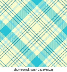 Tartan Pattern in Light Yellow and Cyan  . Texture for plaid, tablecloths, clothes, shirts, dresses, paper, bedding, blankets, quilts and other textile products. Vector illustration EPS 10