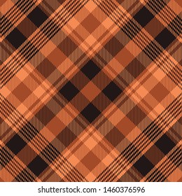 Tartan Pattern in Orange. Texture for plaid, tablecloths, clothes, shirts, dresses, paper, bedding, blankets, quilts and other textile products. Vector illustration EPS 10