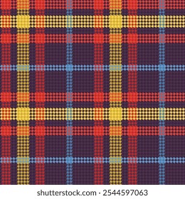 Tartan-Muster mit orangefarbenen und gelben Farben